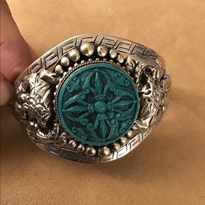 Tibetan Silver Repousse Cuff
